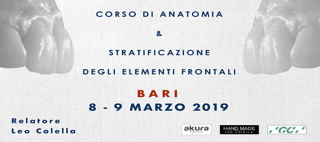 Corso di anatomia e stratificazione degli elementi frontali - Bari - 8-9 Marzo 2019