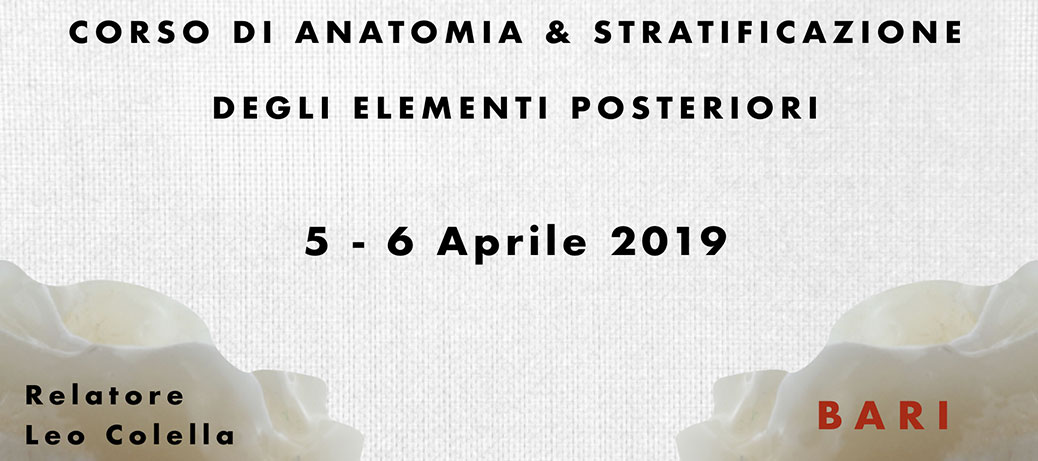 Corso di anatomia e stratificazione degli elementi posteriori - Bari - 5-6 Aprile 2019