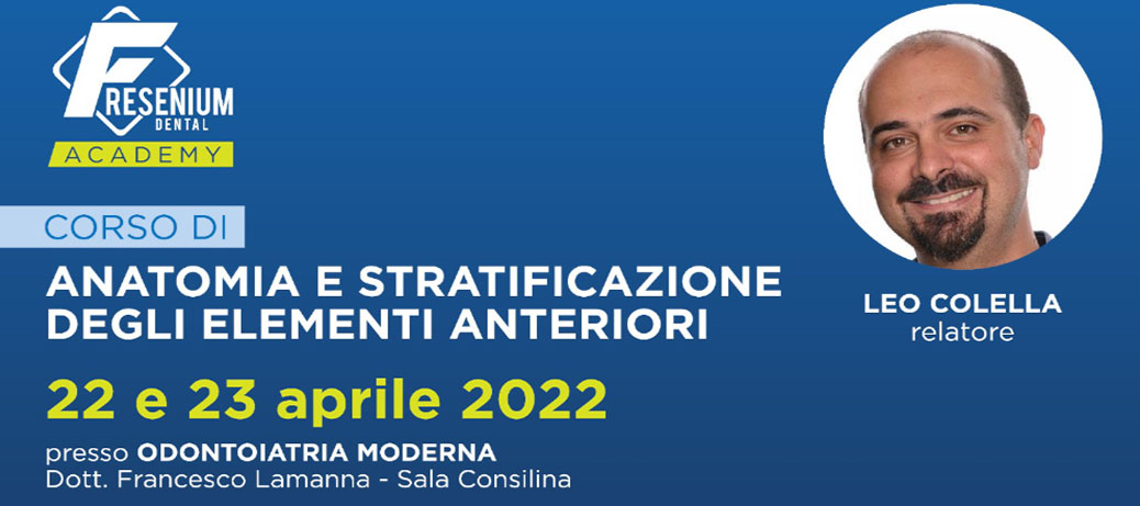 Corso di anatomia e stratificazione degli elementi anteriori - Sala Consilina (NA) - 22/23 Aprile 2022